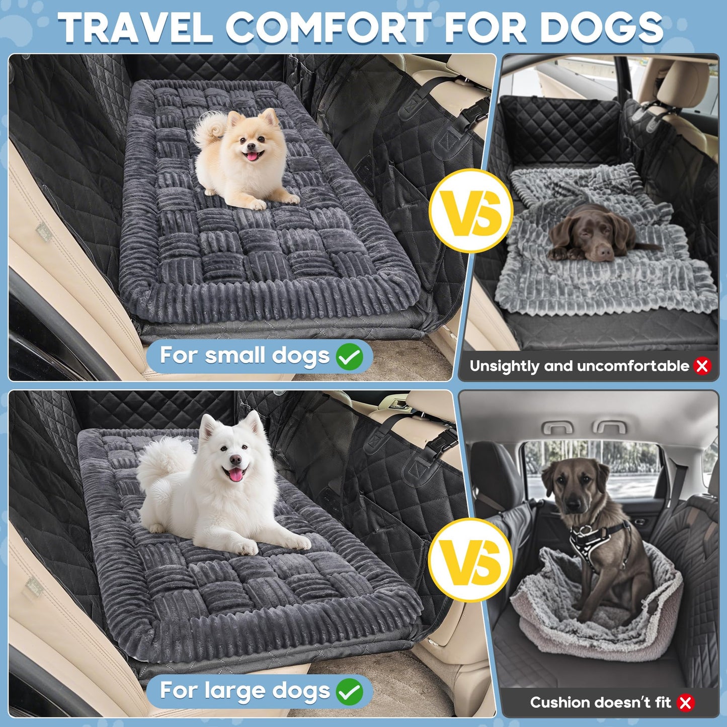 Feeriva™ Dog Car Bed Mat – 56" × 28.7"