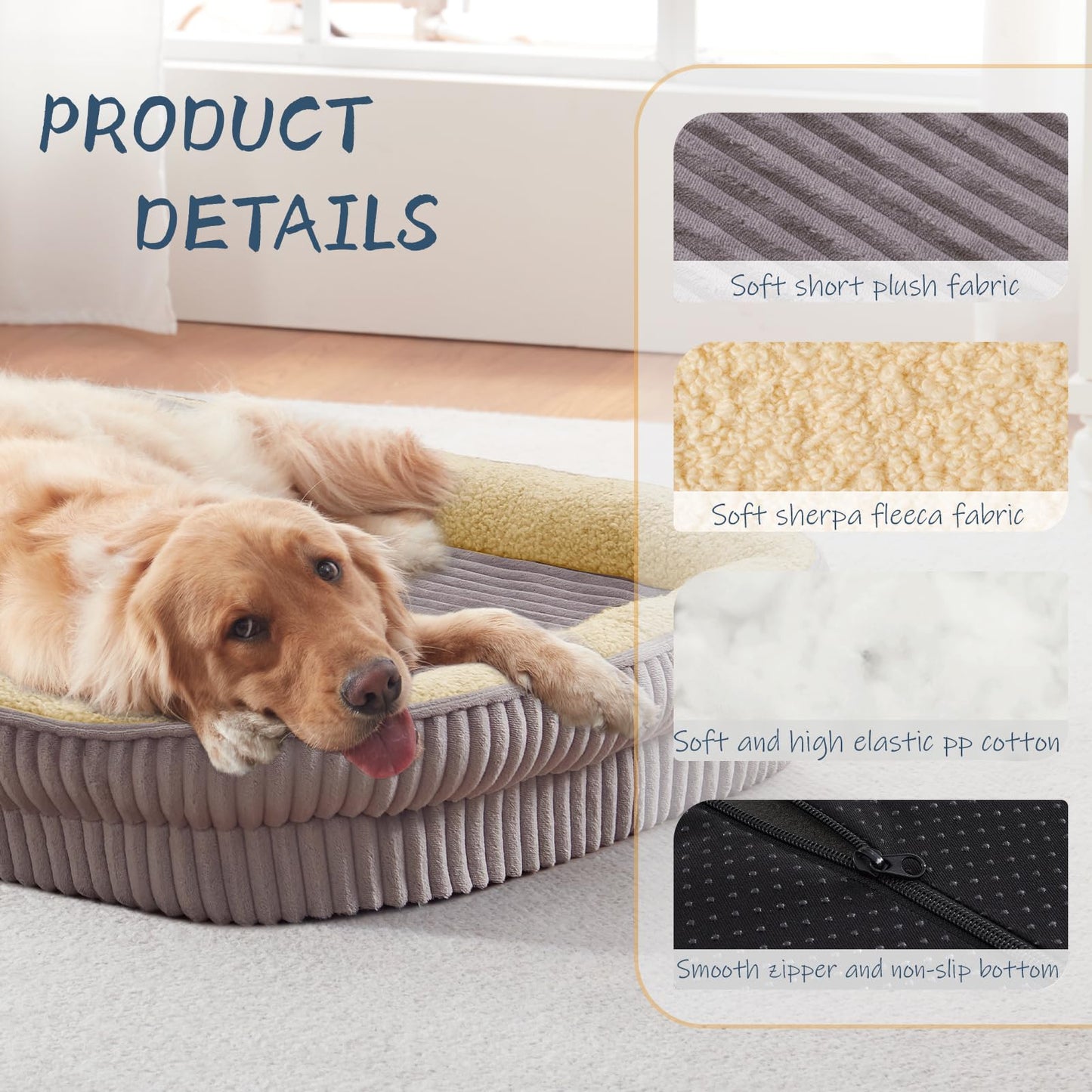 Feeriva™ Oval Orthopedic Dog Sofa Bed