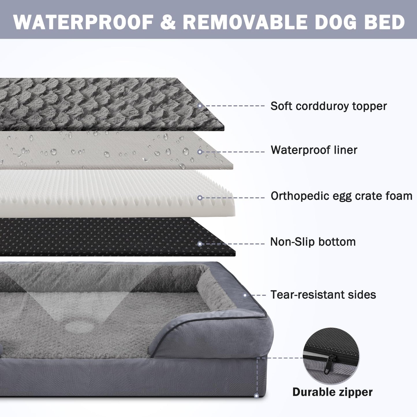 Feeriva™ XL Orthopedic Dog Sofa Bed