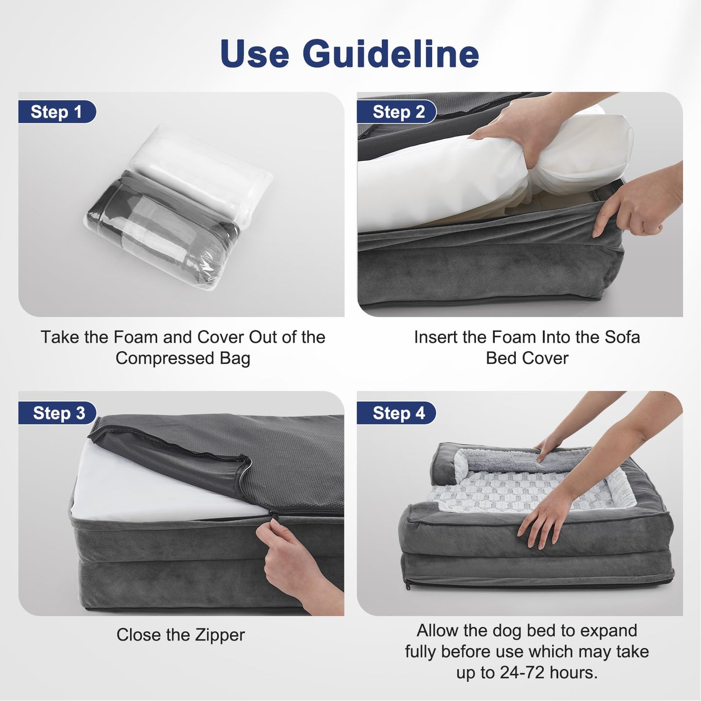 Feeriva™ XL Orthopedic Dog Sofa Bed