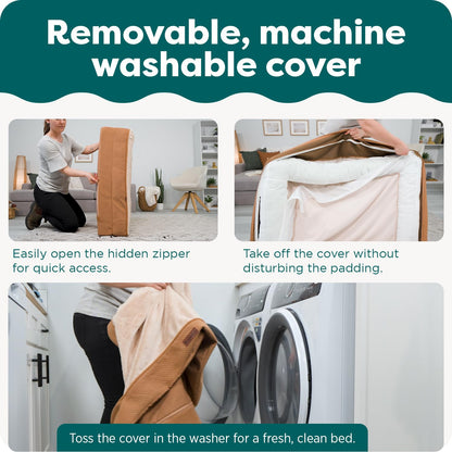 Feeriva™ L-Shape Orthopedic Dog Sofa Bed – Medium