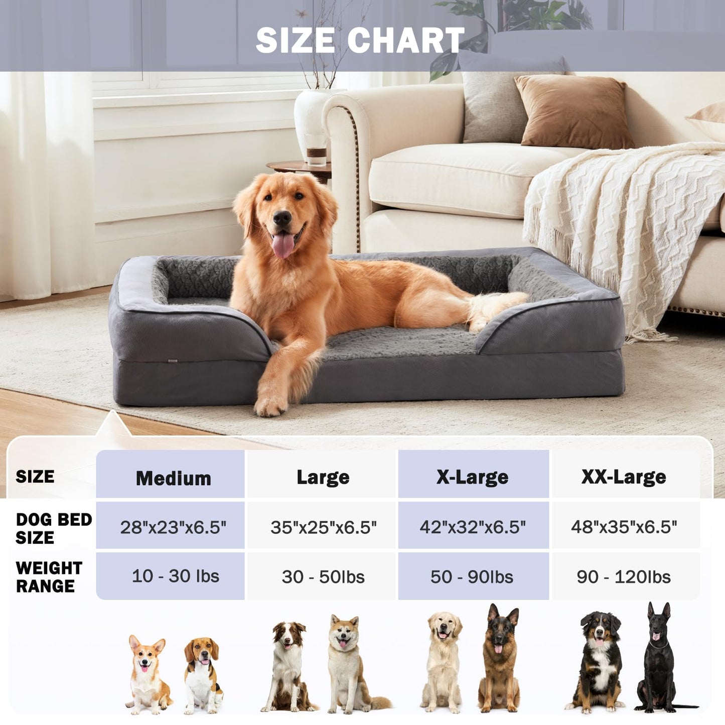 Feeriva™ XL Orthopedic Dog Sofa Bed
