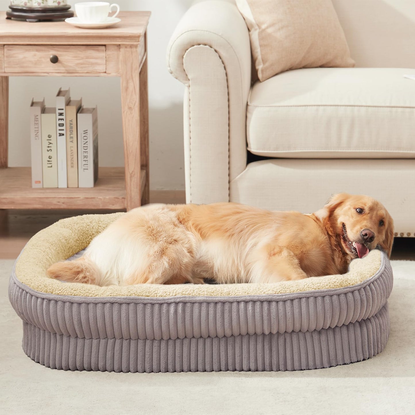 Feeriva™ Oval Orthopedic Dog Sofa Bed