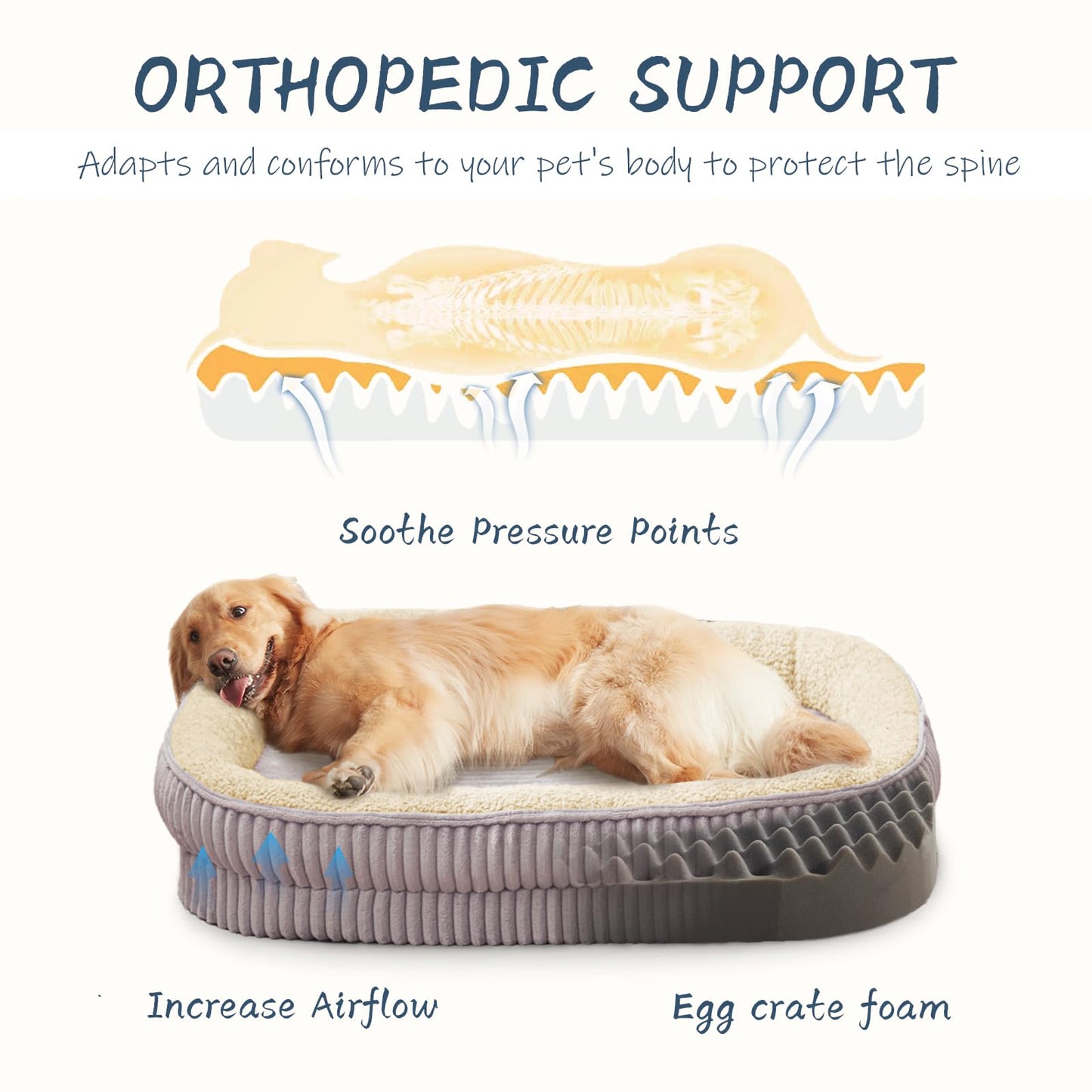 Feeriva™ Oval Orthopedic Dog Sofa Bed