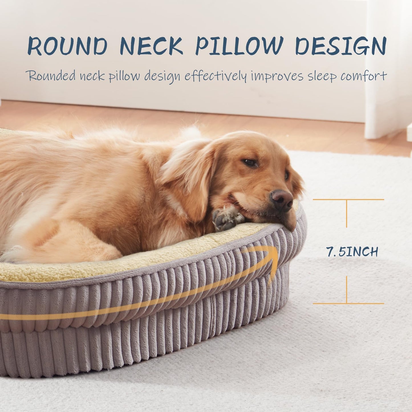 Feeriva™ Oval Orthopedic Dog Sofa Bed
