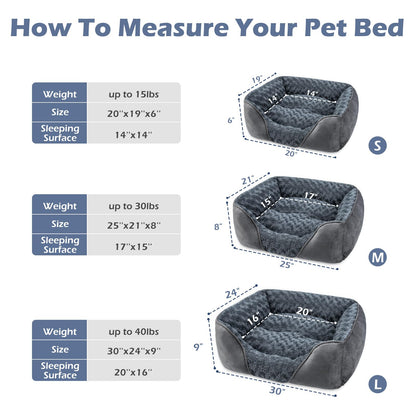 Feeriva™ Orthopedic Dog Bed – Small (20" × 19" × 6")