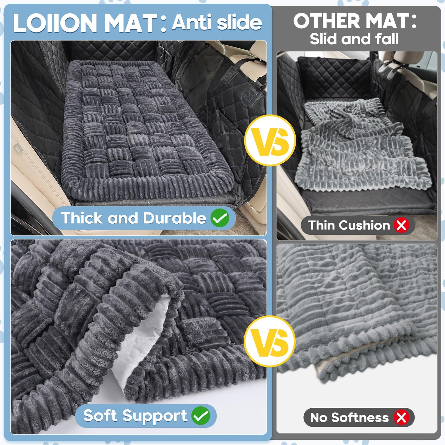 Feeriva™ Dog Car Bed Mat – 56" × 28.7"