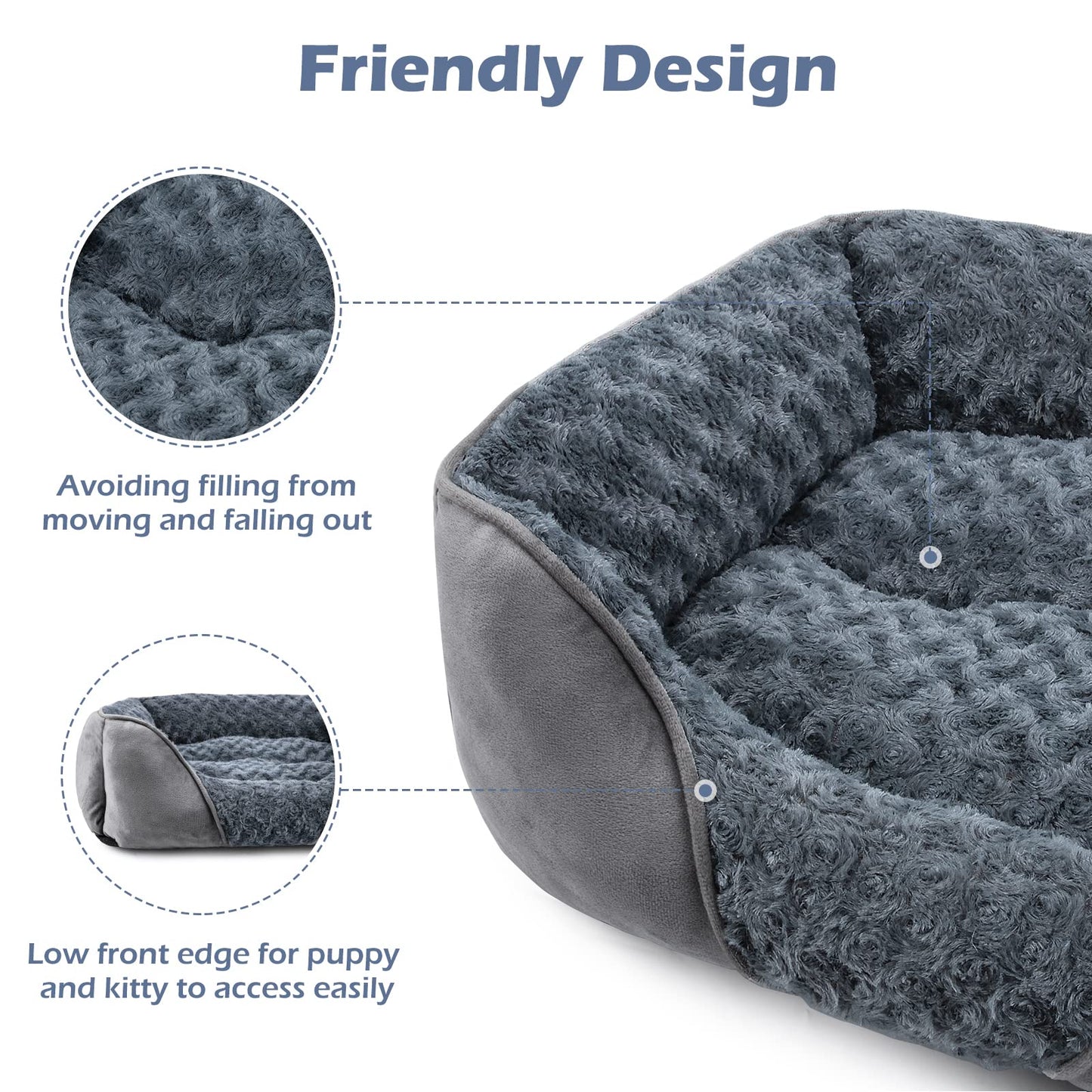 Feeriva™ Orthopedic Dog Bed – Small (20" × 19" × 6")