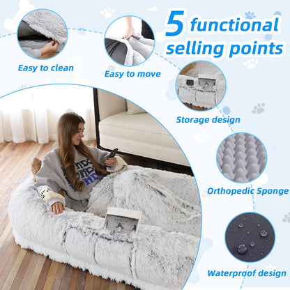 Feeriva™ Human-Pet Lounger Bed – XXL (71" × 45")