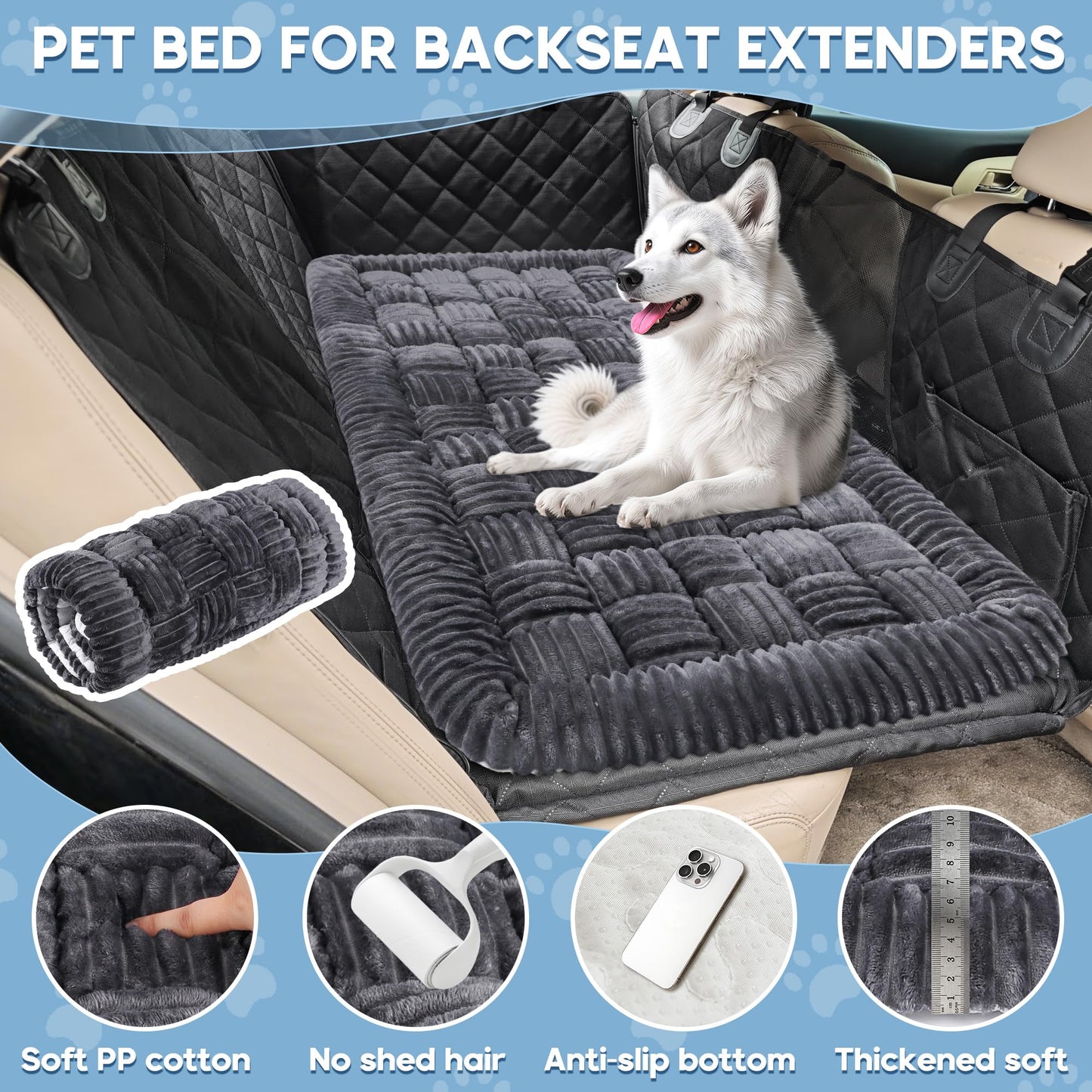 Feeriva™ Dog Car Bed Mat – 56" × 28.7"